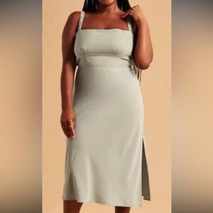 A+F Sage Midi Guest Collection Flowy Open Back Dress